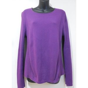 RELATIVITY Women Purple Sweater Size Large